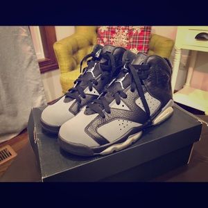 Air Jordan 6 Retro BG Black/ Cool Grey 7 Youth